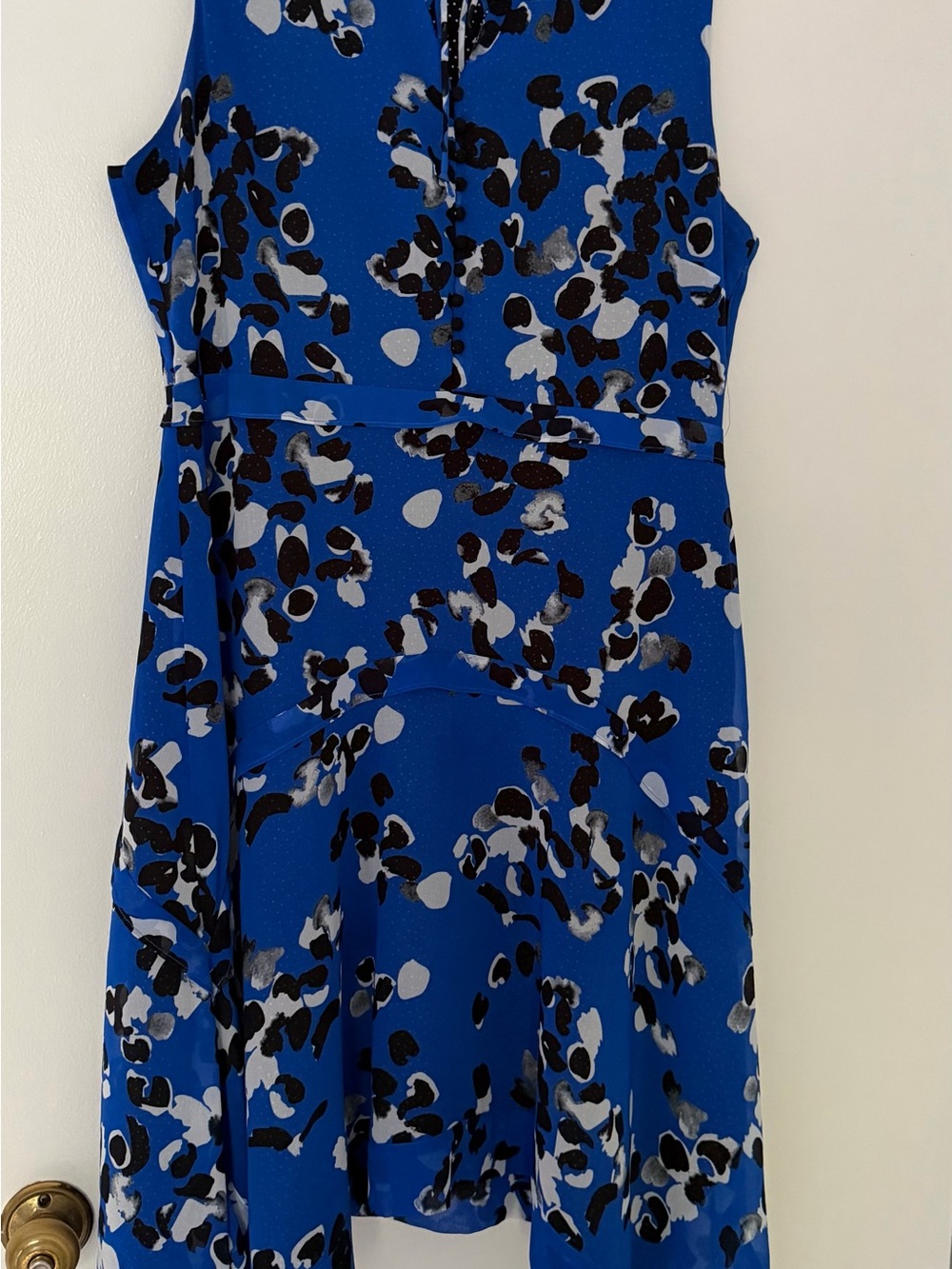 Cabi Blue Printed Sleeveless Dress